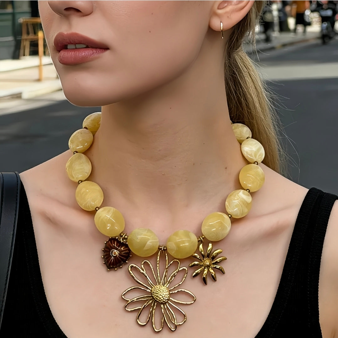 Amber Bloom Necklace
