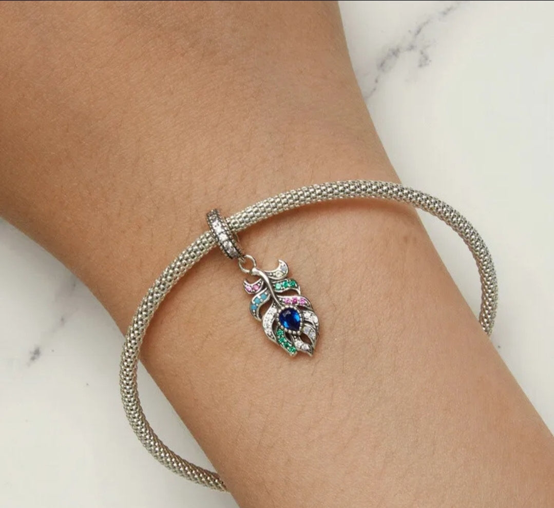 Peacock Feather Charm