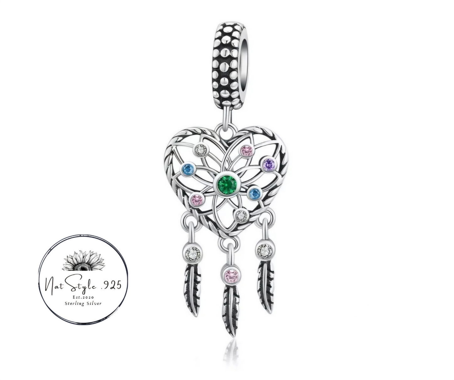 Heart Dreamcatcher Charm
