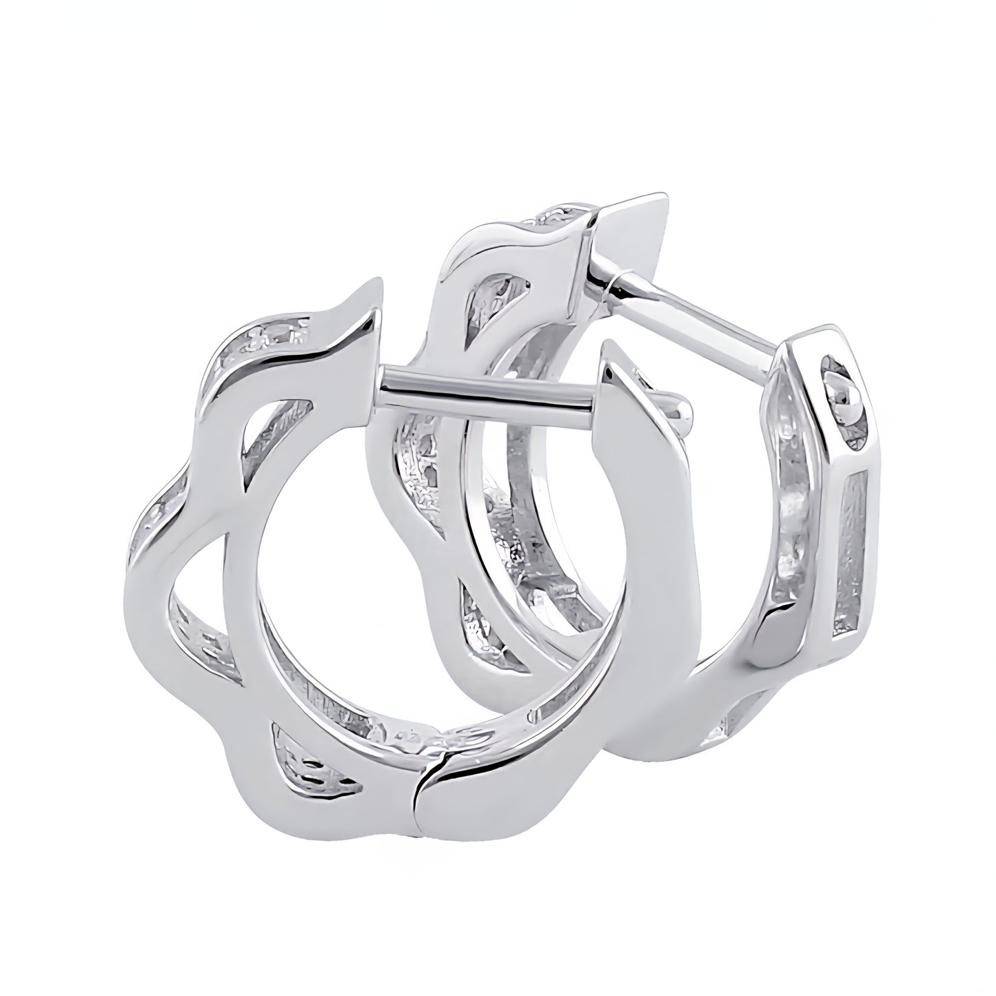 Curvy Clear Cz Huggies