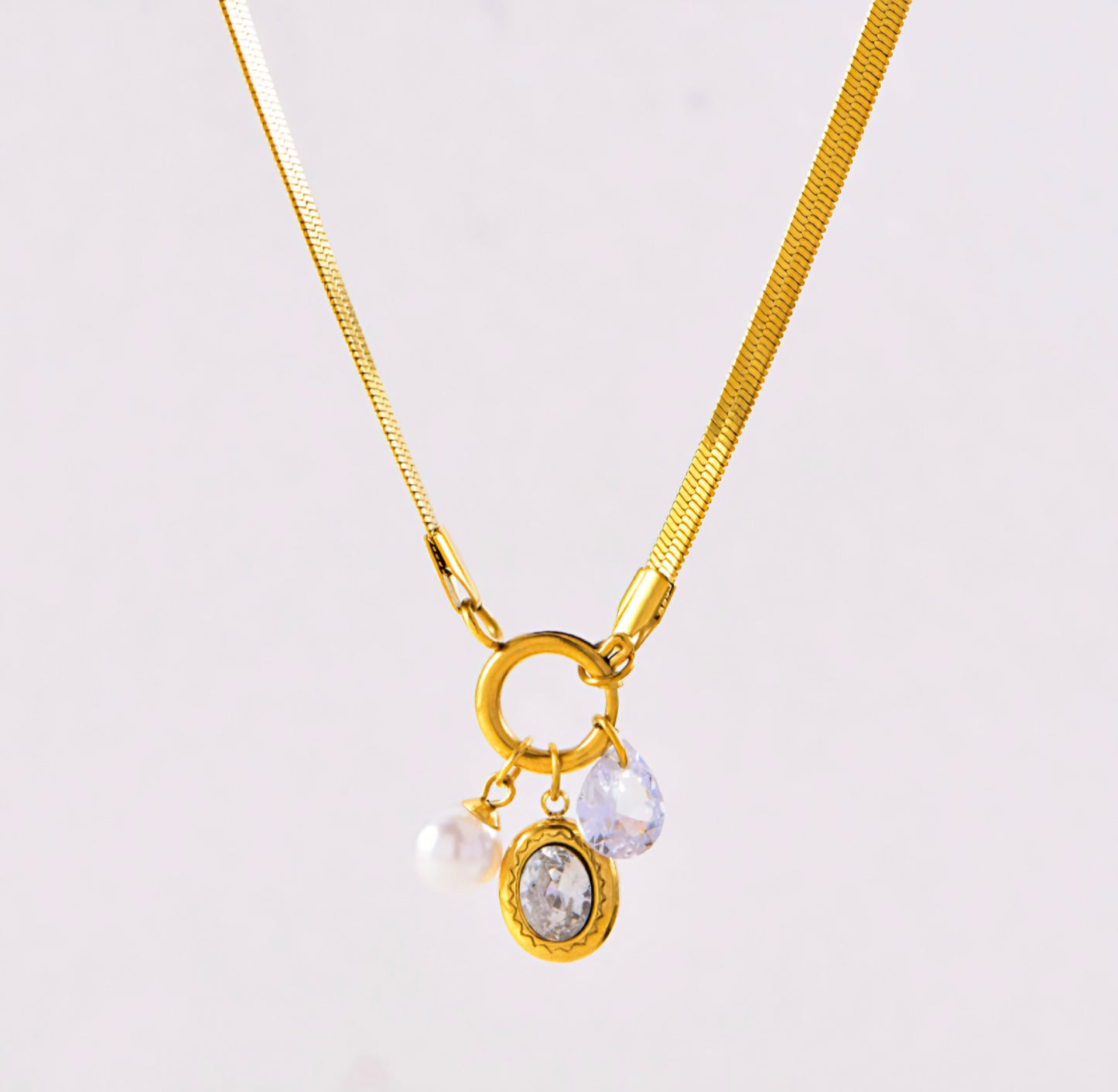 Diamond Pearl Necklace