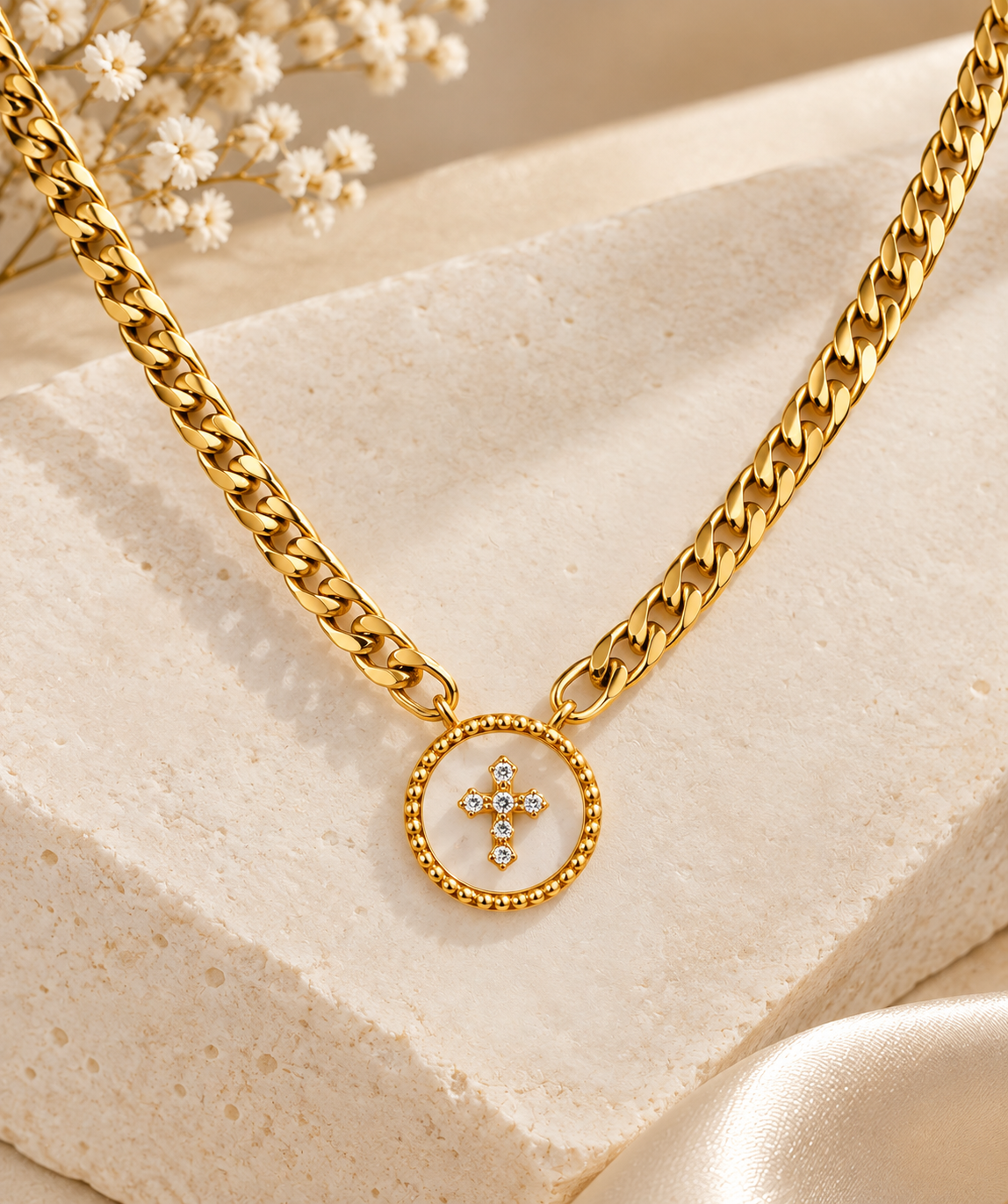 Golden Bloom / Golden Faith Necklace