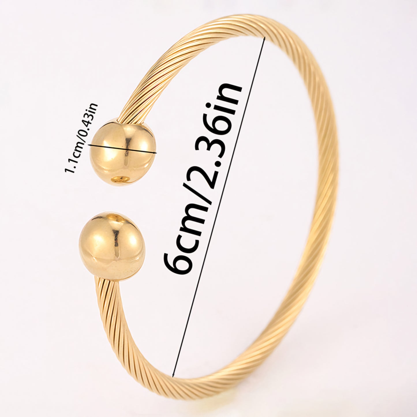 Gold Twist Cuff Bracelet