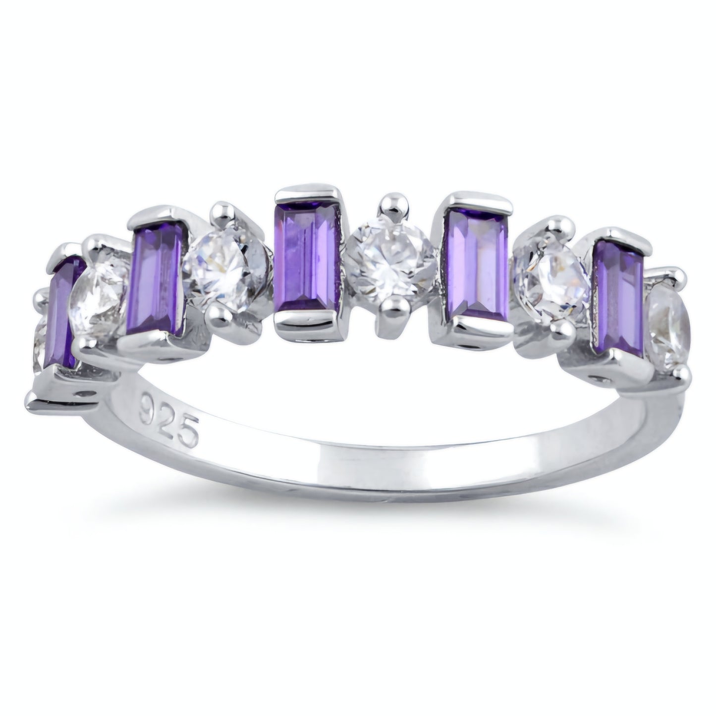Round & Baguette Amethyst