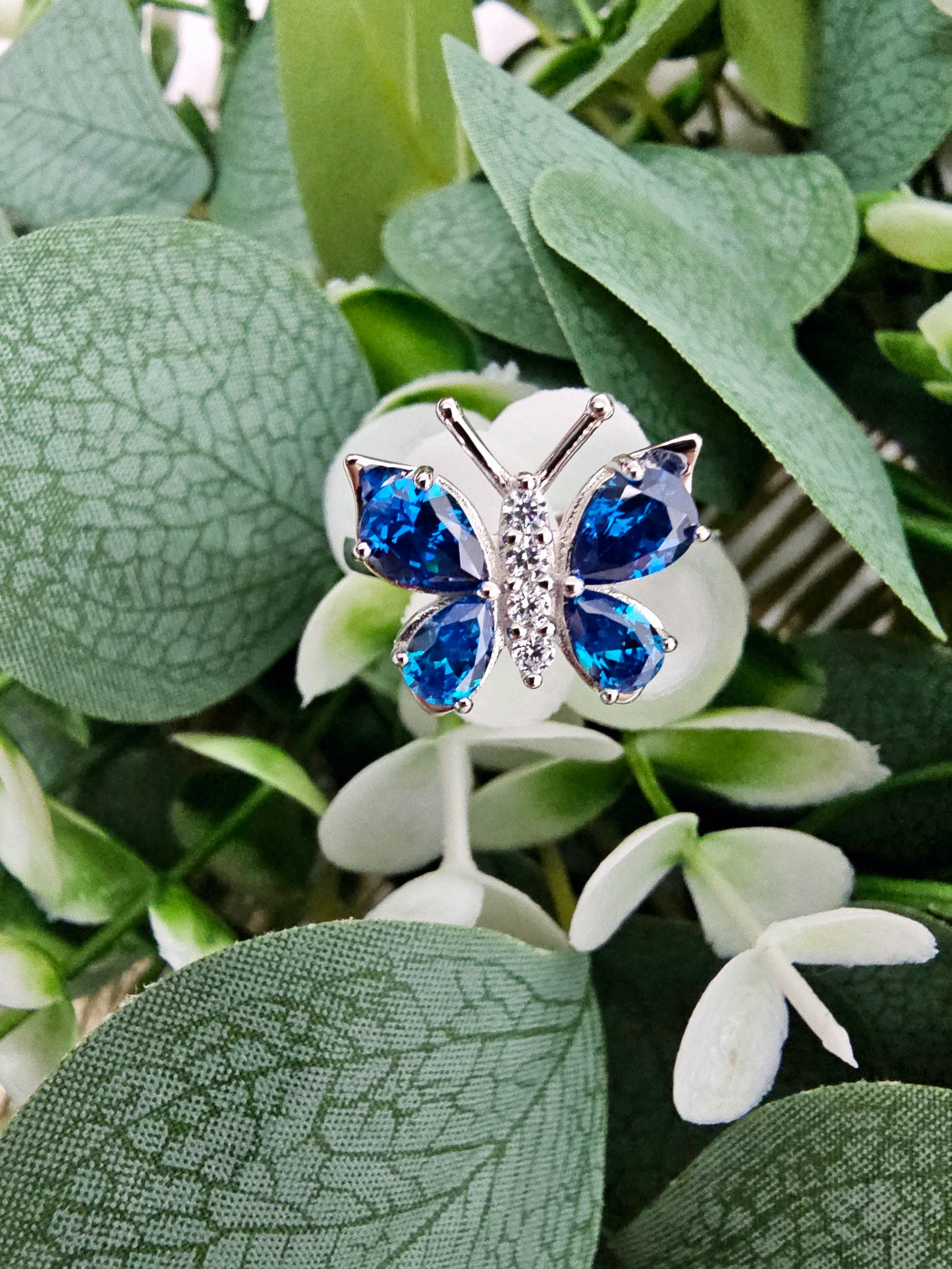 Blue Butterfly Ring