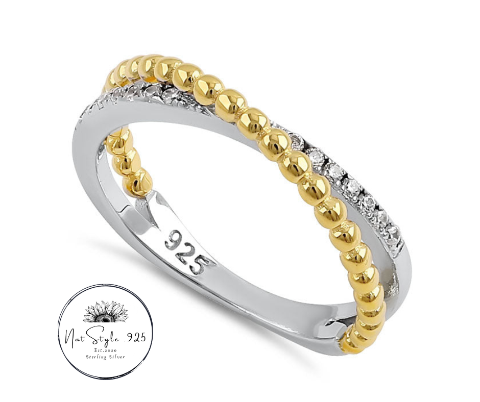 Multi-Plated Overlap Beads Ring