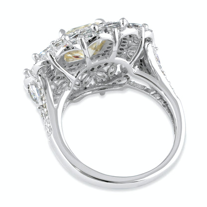 (PRE-ORDEN) Yellow Cushion CZ Ring