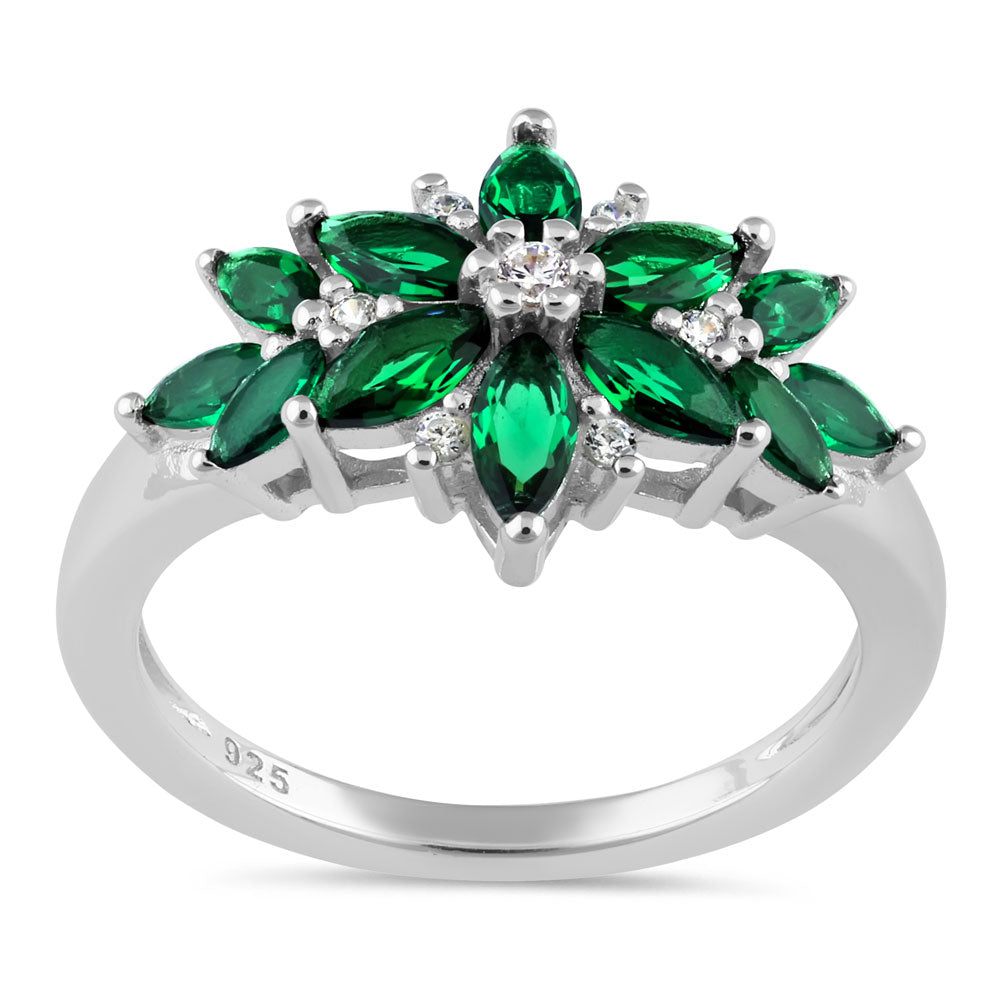 Emerald Flower Cz