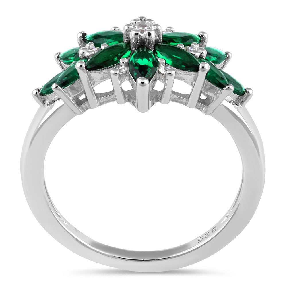 Emerald Flower Cz