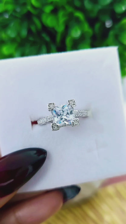 Square Full Clear Cz