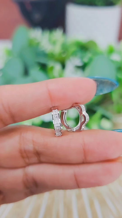 Curvy Clear Cz Huggies