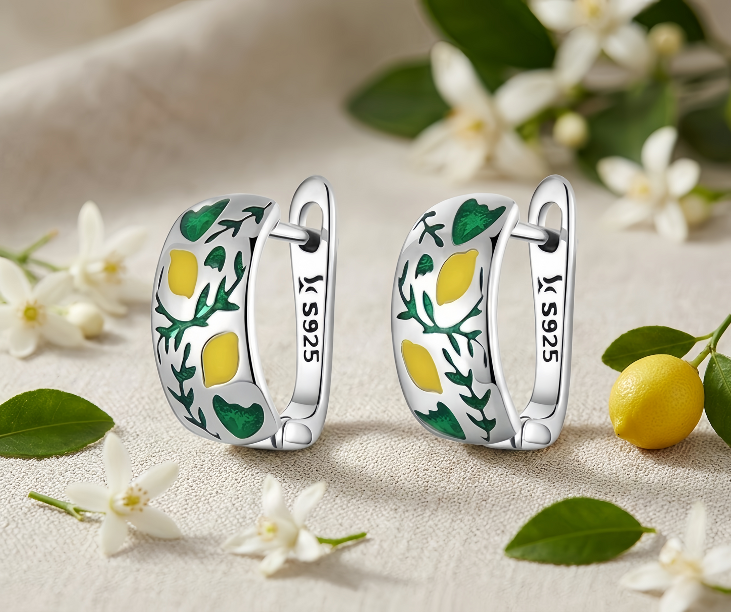 Lemon Leaf Earrings