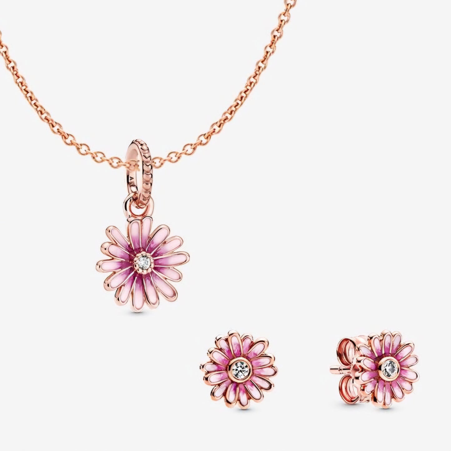 Pink Daisy Necklace