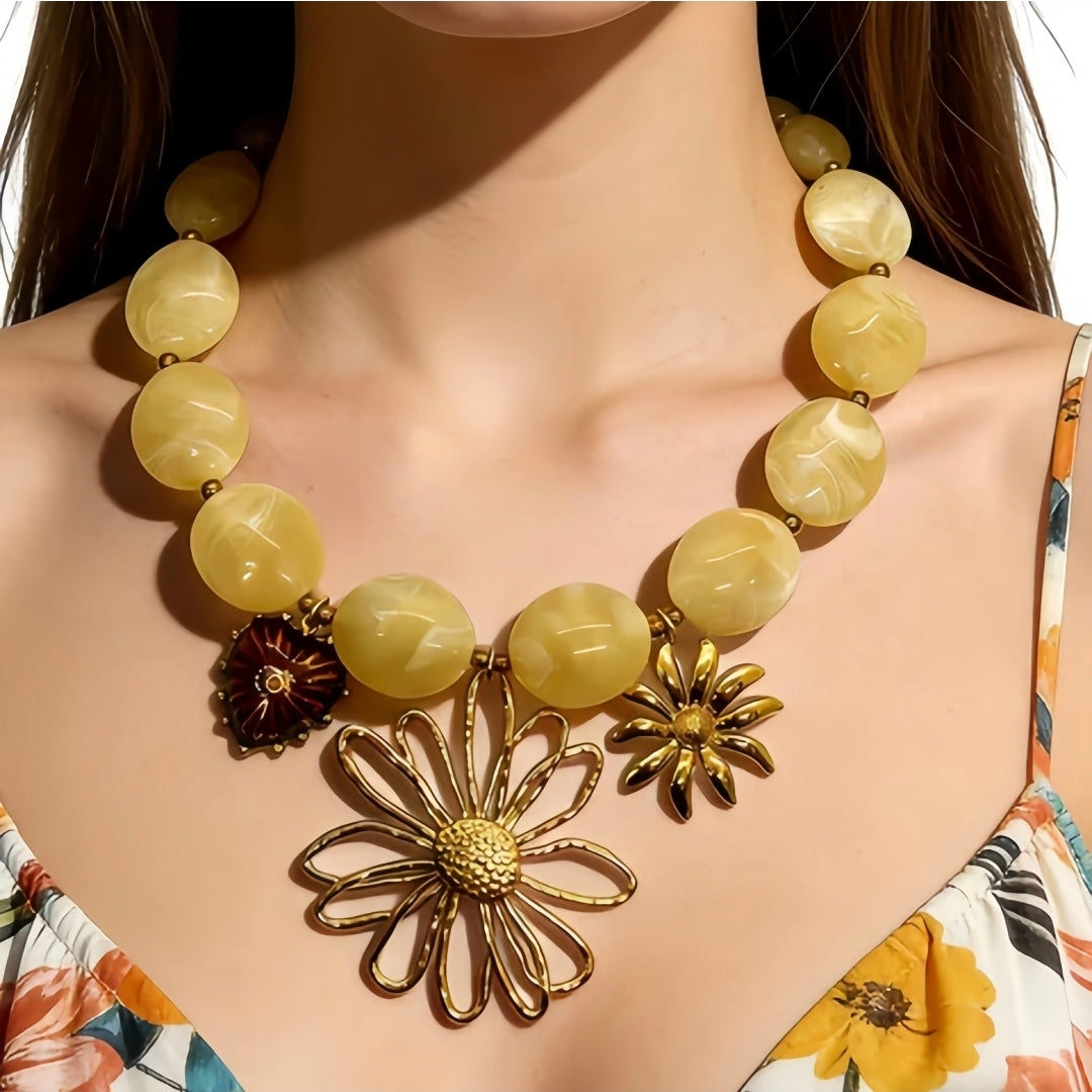 Amber Bloom Necklace