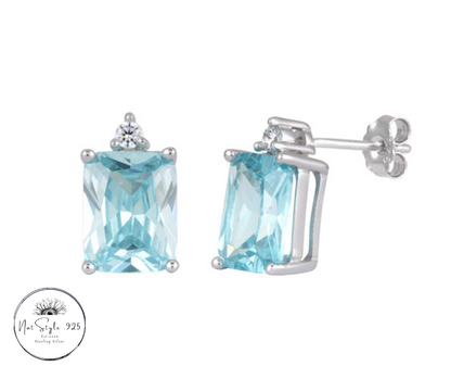 Unique Princess Aquamarine Earrings