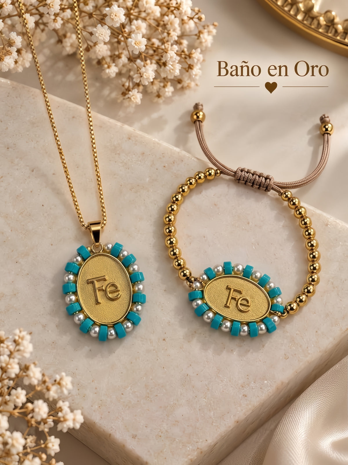 Fe Turquesa & Oro