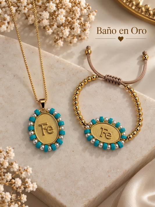 Fe Turquesa & Oro