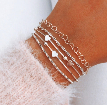 Heart Chain 4.4mm Bracelet