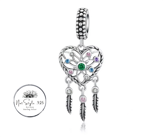 Heart Dreamcatcher Charm