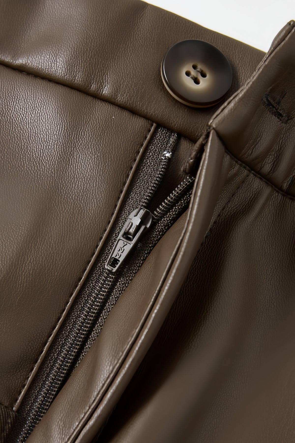 Leather Mix Barrel Pants