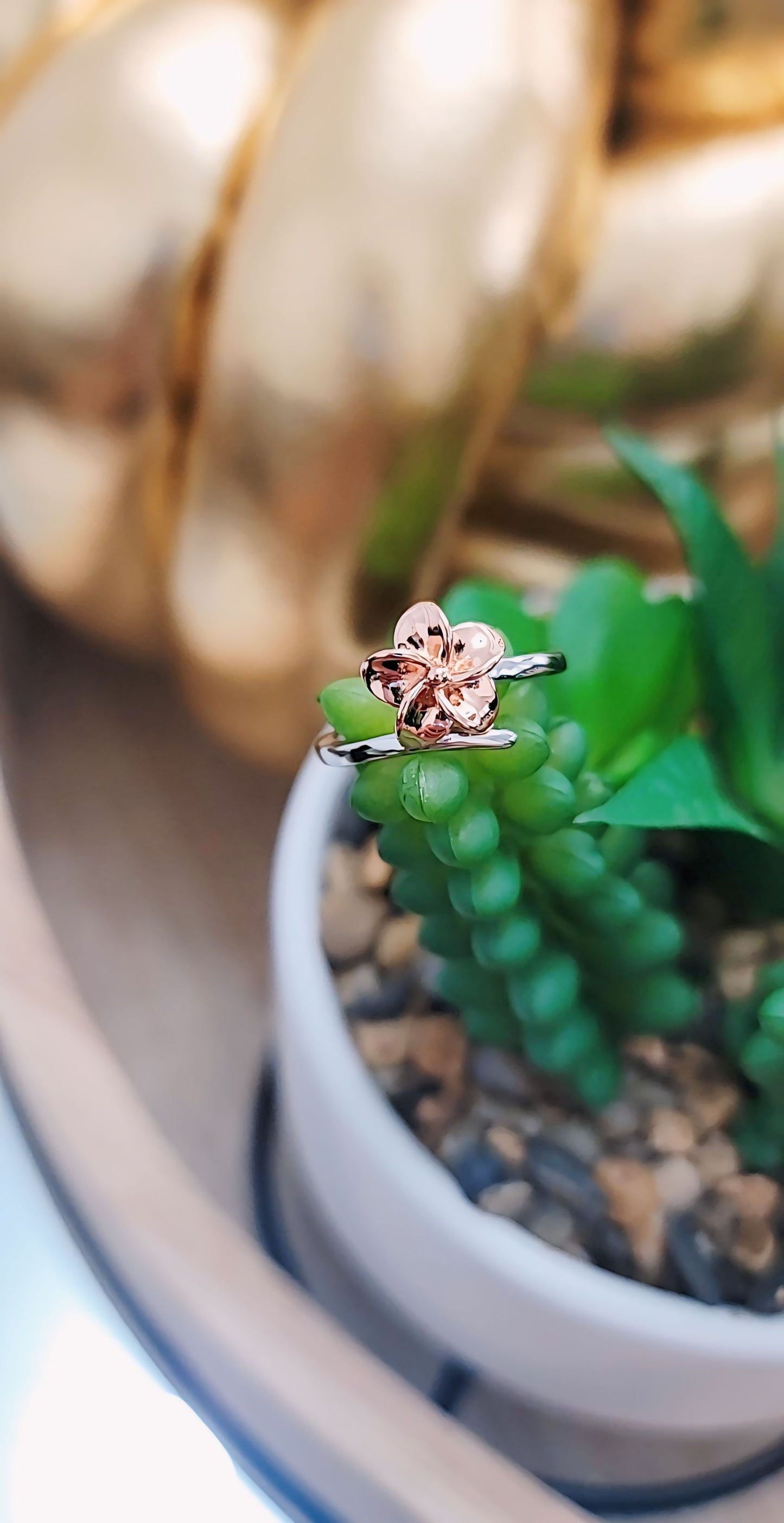 Plumeria Two-tone Rose Gold