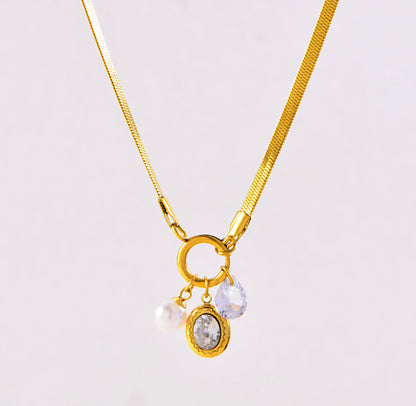 Diamond Pearl Necklace