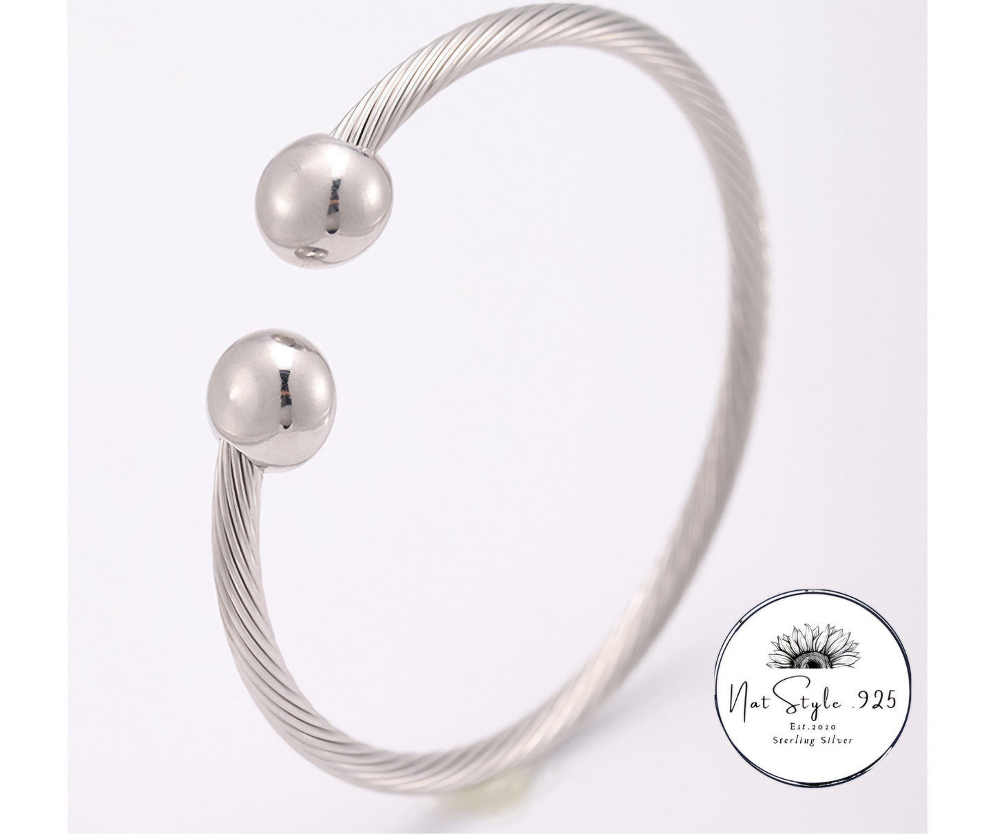 Silver Twist Cuff Bracelet