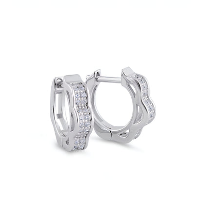 Curvy Clear Cz Huggies