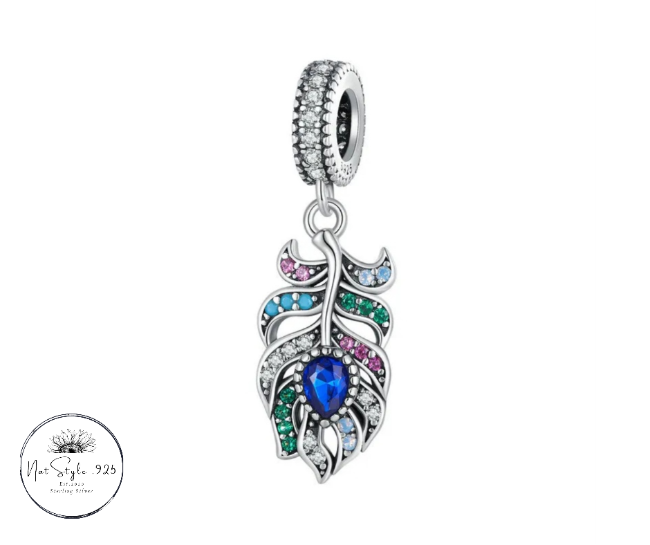 Peacock Feather Charm