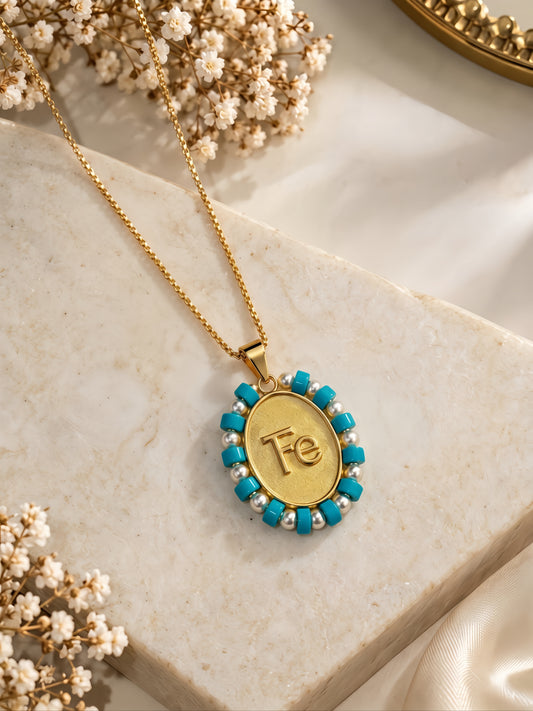 Fe Turquesa & Oro Necklace