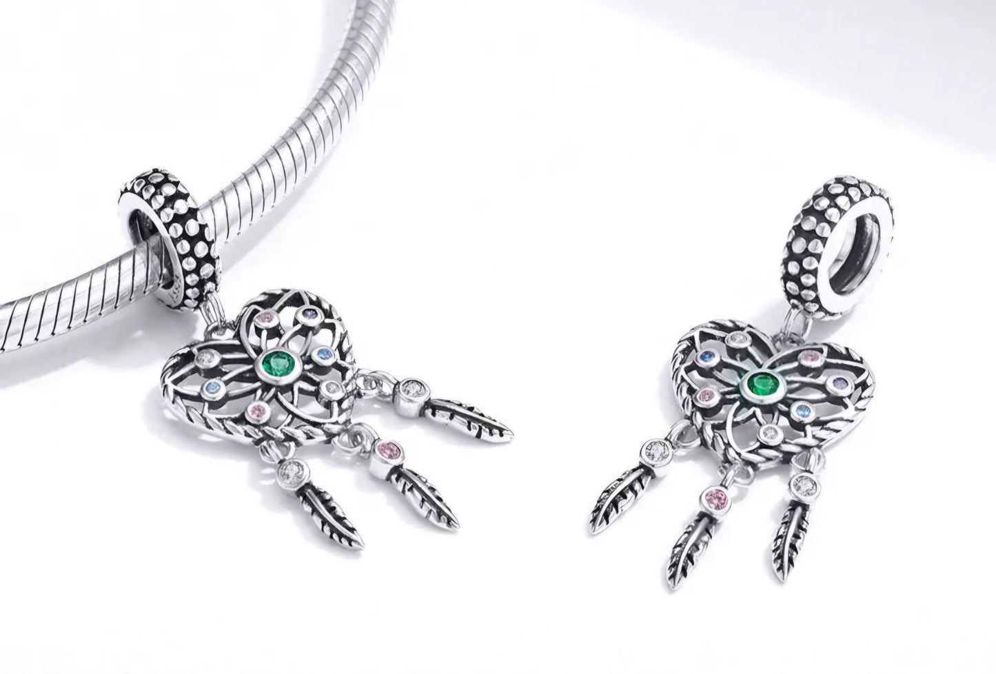 Heart Dreamcatcher Charm