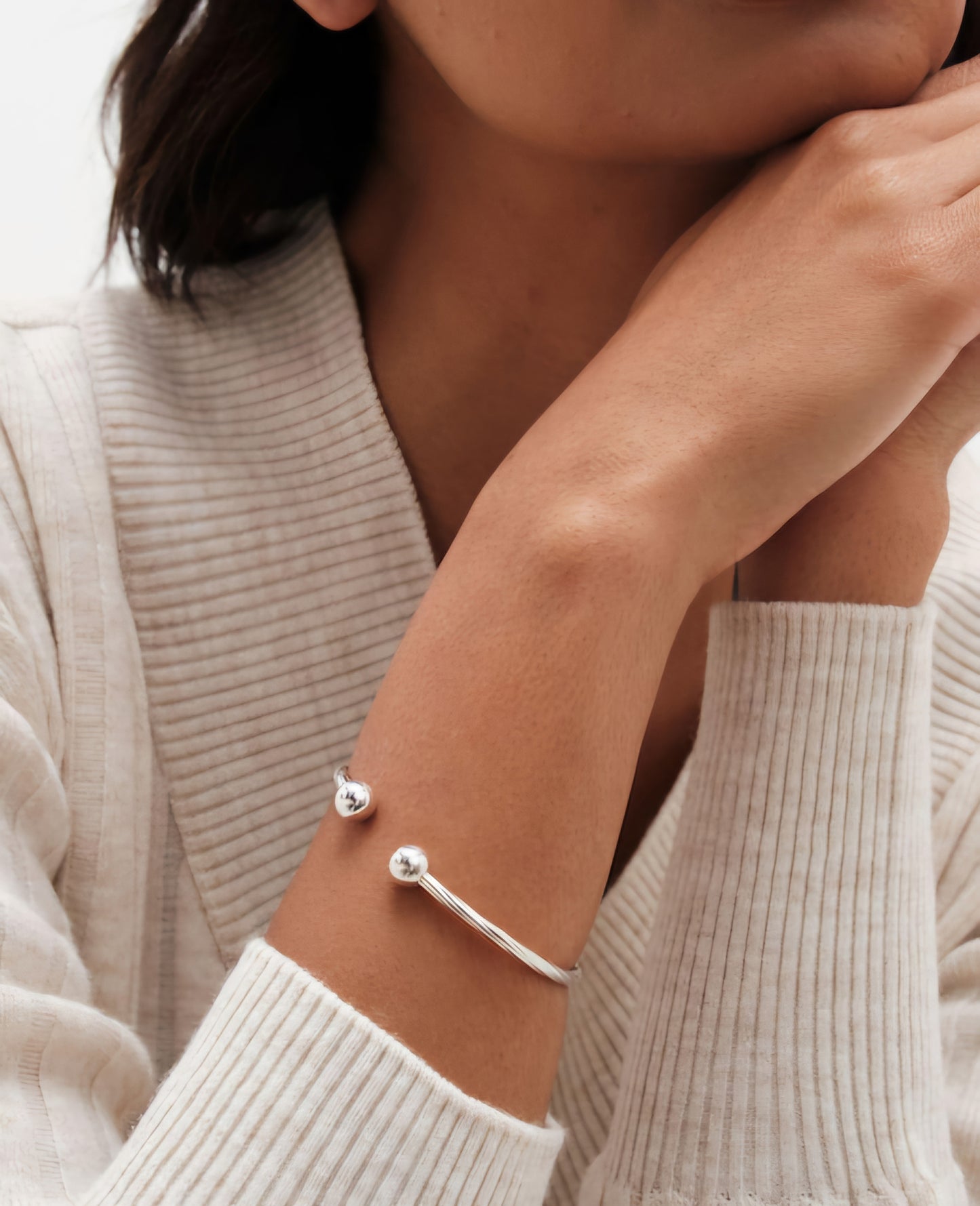 Silver Twist Cuff Bracelet