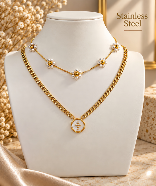 Golden Bloom / Golden Faith Necklace