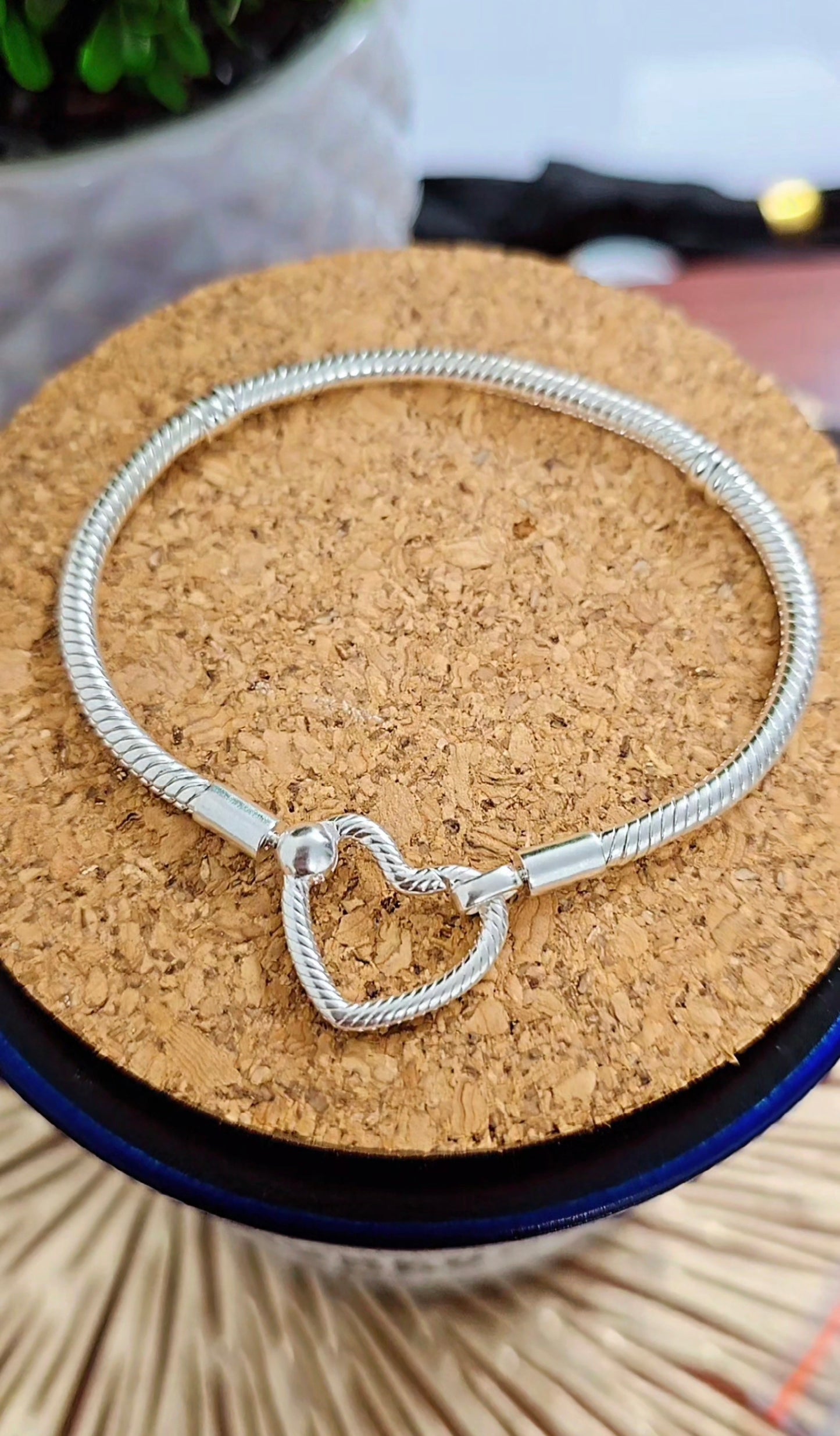 Heart Rope Charm Bracelet