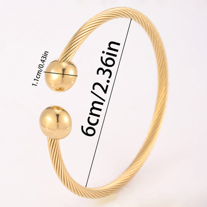 Gold Twist Cuff Bracelet