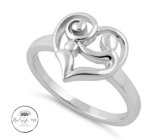 Mom and Child Heart Ring