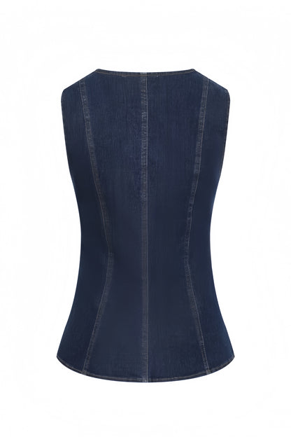 Set Denim Top & Barrel Pants