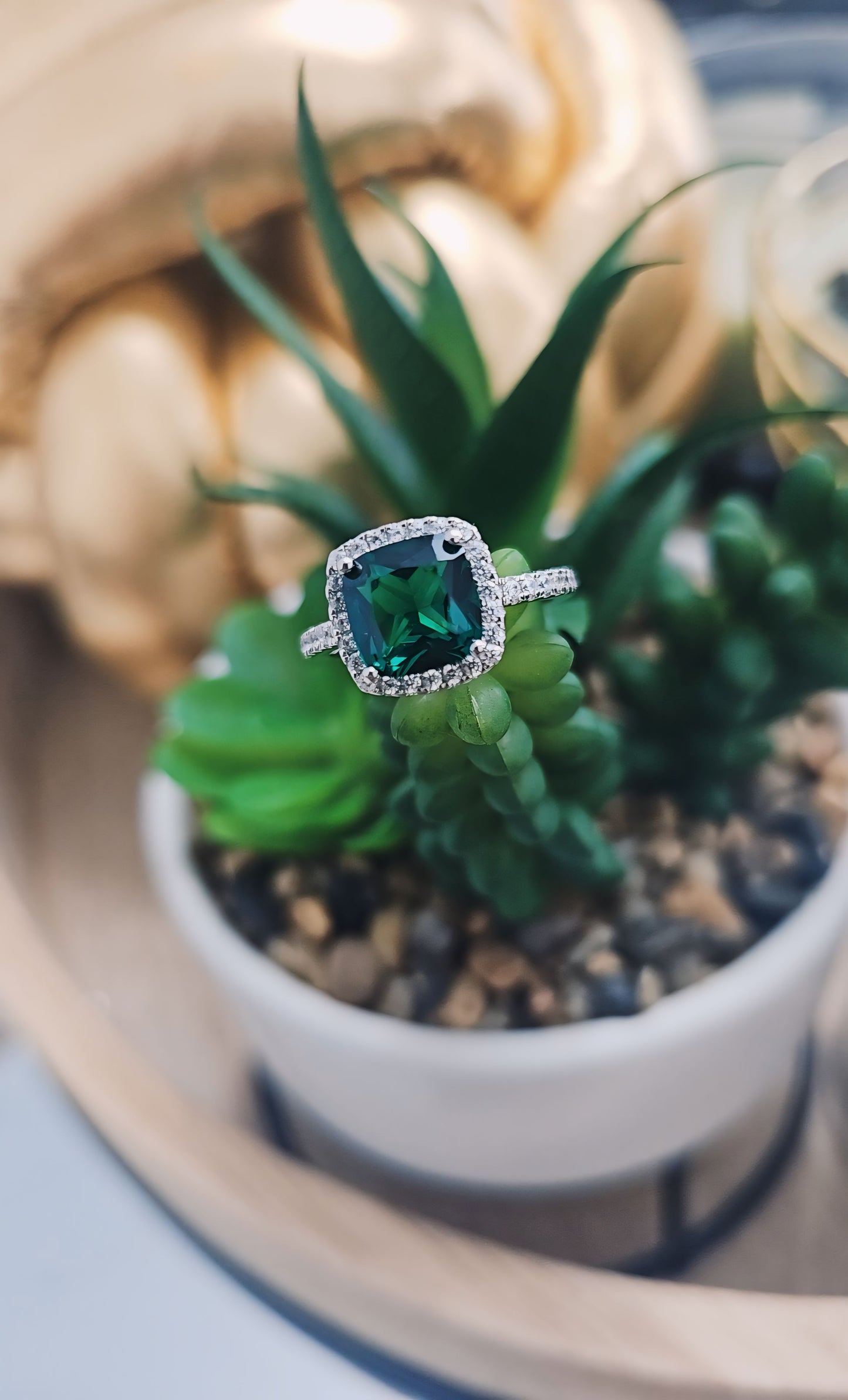 Jasmine Emerald Ring